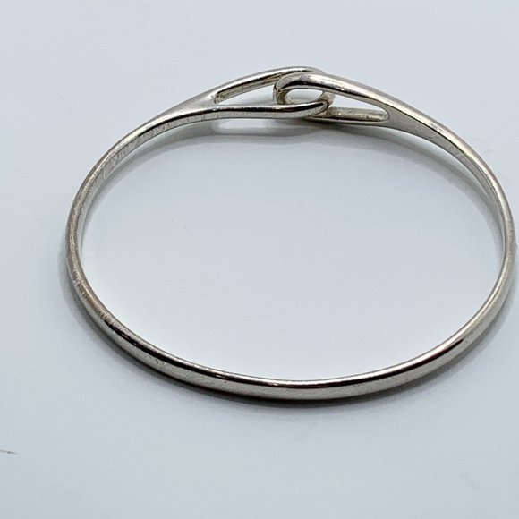 Authentic Tiffany & Co Silver 925 Infinity Interlocking Bangle Bracelet - Picture 9 of 10